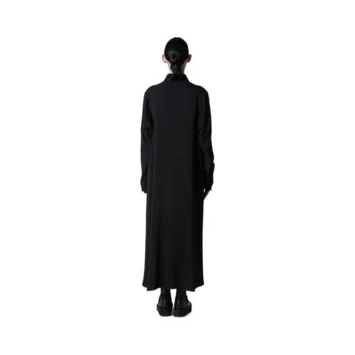 Hard-Twist Serge Cloth Placket Dress