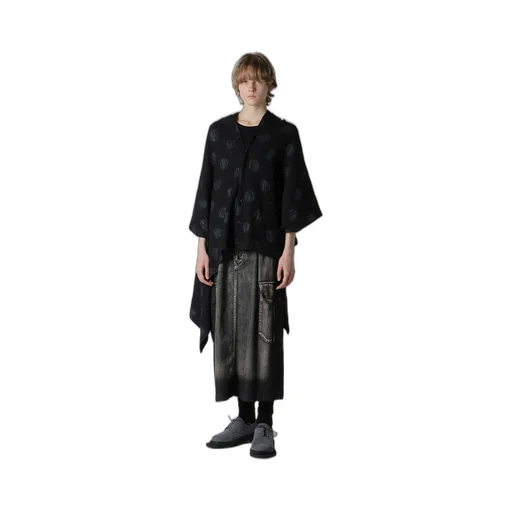 Polka Dot Jq Asymmetric Cardigan