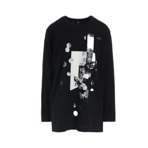 Polka Dot / Butterfly Print Long Sleeve T