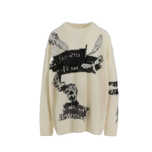 Reversible Intarsia W Jq Pullover