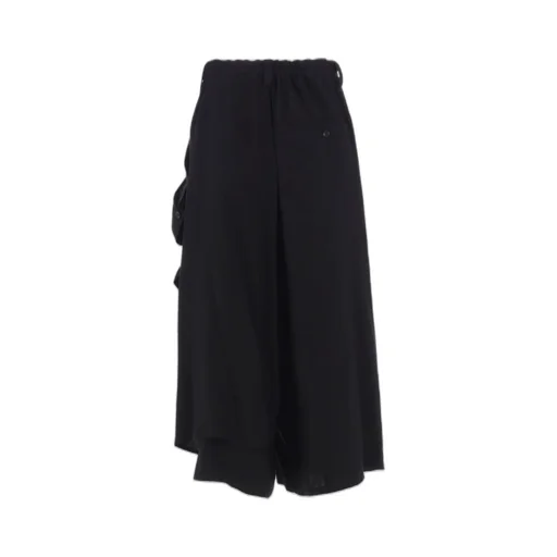 Hard-Twist Serge Left Double Button Open Pants