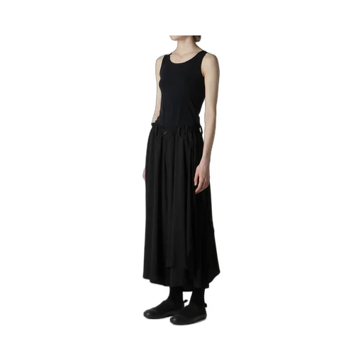 Hard-Twist Serge Left Double Button Open Pants