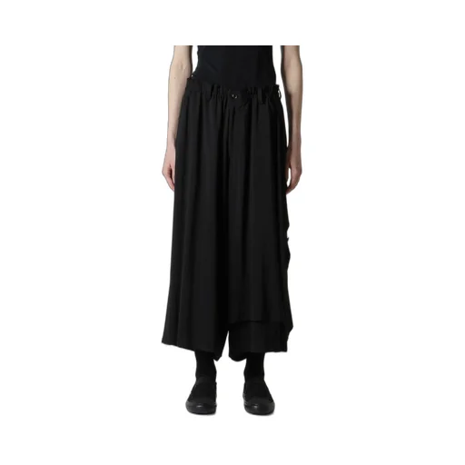 Hard-Twist Serge Left Double Button Open Pants