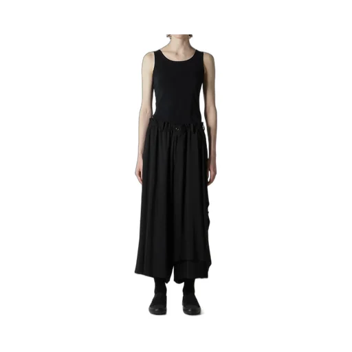 Hard-Twist Serge Left Double Button Open Pants