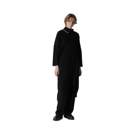 Soft Gauze Jersey Asymmetric Drape Dress