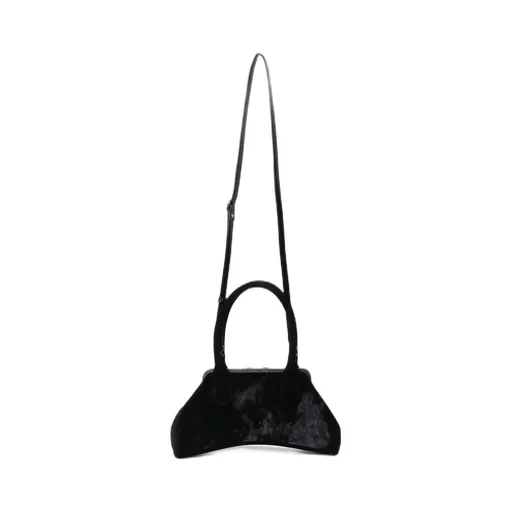 Discharge-Printed Velvet Curvy Bag L