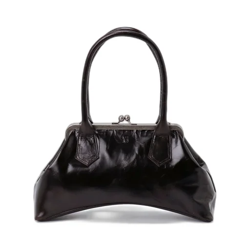 Glossy Leather Curvy Bag M