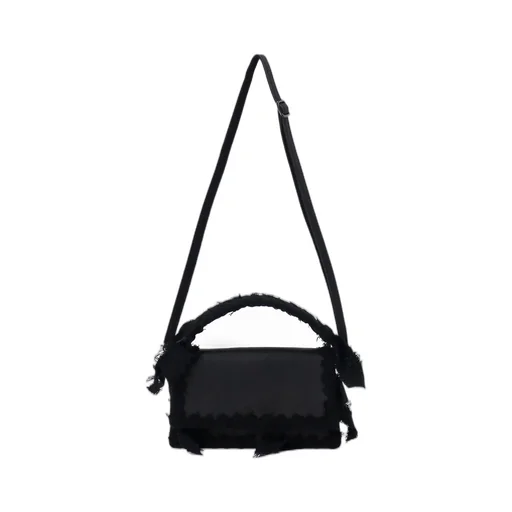 Braided String Leather Shoulder Bag