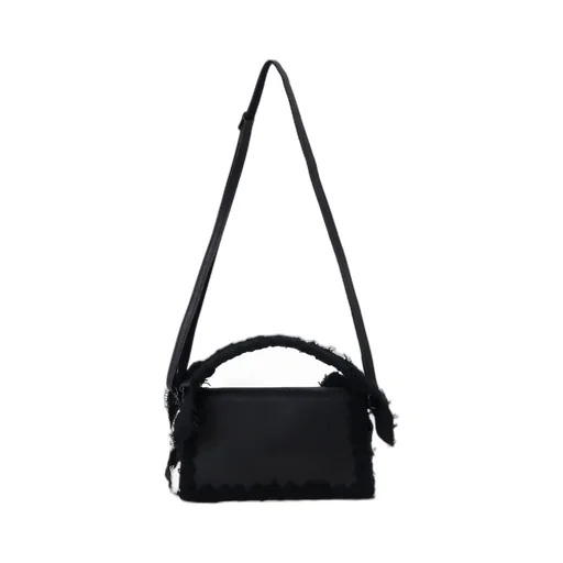 Braided String Leather Shoulder Bag