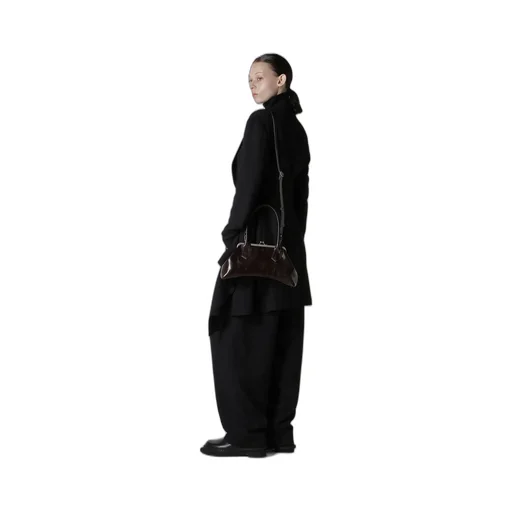 Glossy Leather Curvy Bag M