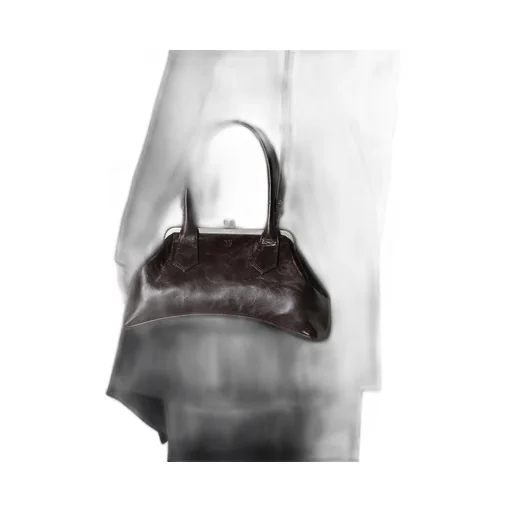 Glossy Leather Curvy Bag M