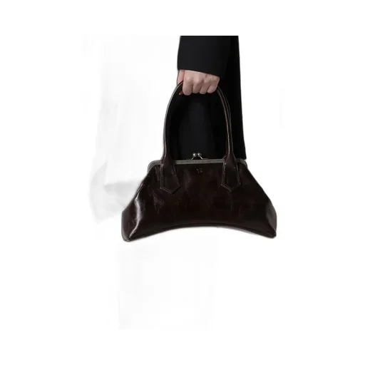 Glossy Leather Curvy Bag M