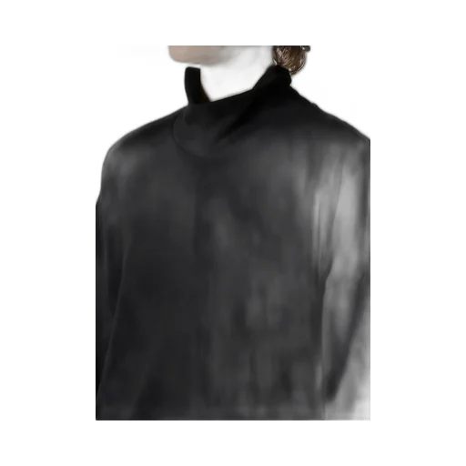 Soft Gauze Jersey Asymmetric Hi-Neck Pullover