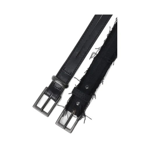 Leather/Cotton Twill Double Belt