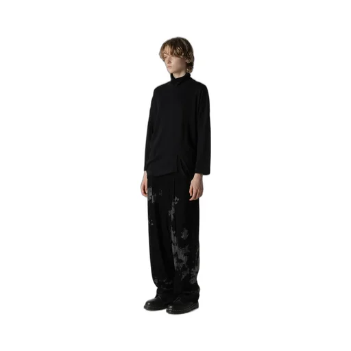 Soft Gauze Jersey Asymmetric Hi-Neck Pullover