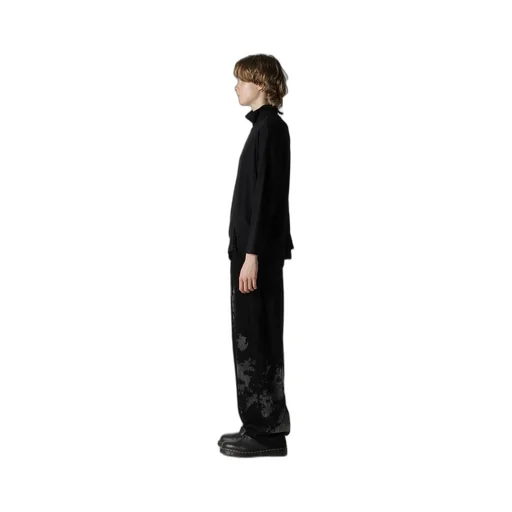 Soft Gauze Jersey Asymmetric Hi-Neck Pullover