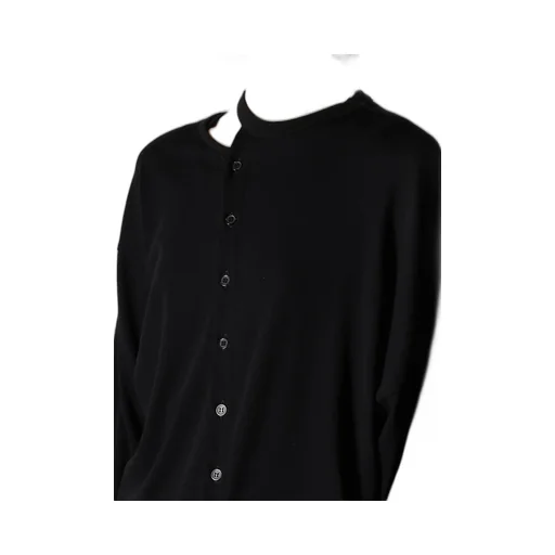 Soft Gauze Jersey Asymmetric Drape Cardigan