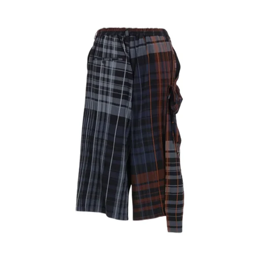 Wool Blend Plaid Pants