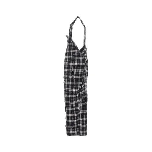 Milled Wool Cotton Plaid Dress