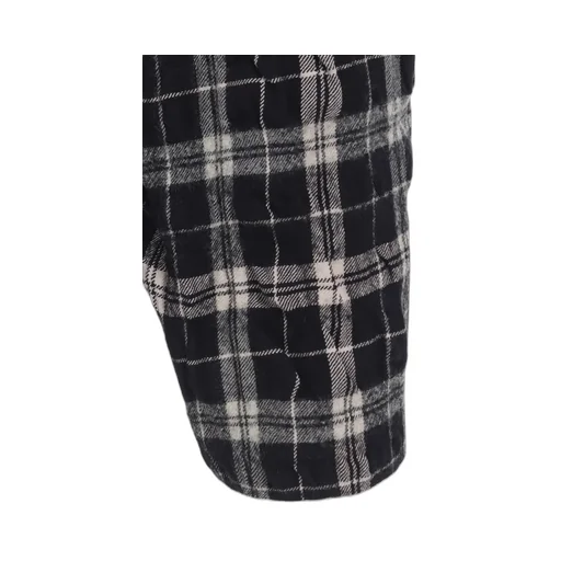 Milled Wool Cotton Plaid Dress