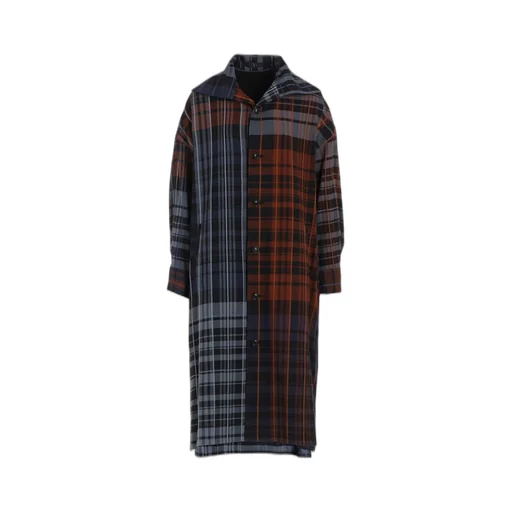 Wool Blend Plaid Dress