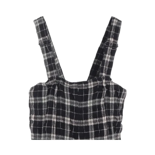 Milled Wool Cotton Plaid Dress