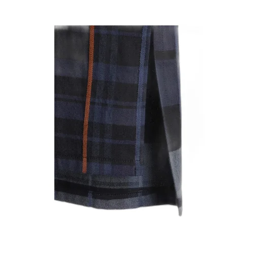 Wool Blend Plaid Dress