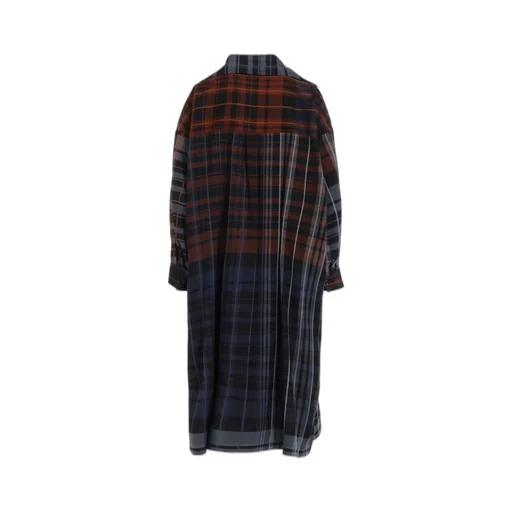Wool Blend Plaid Dress