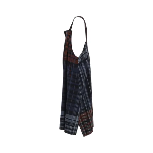 Wool Blend Plaid Strap Dress