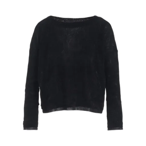 Flocked Tulle Round Neck Wide T