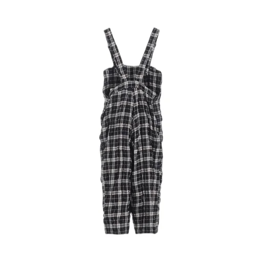 Milled Wool Cotton Plaid Dress