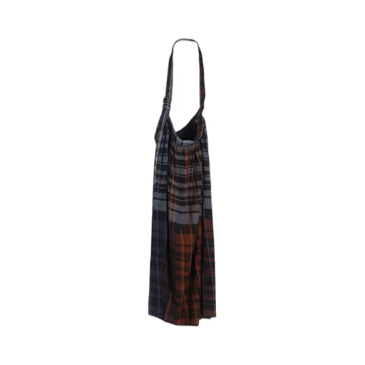 Wool Blend Plaid Skirt