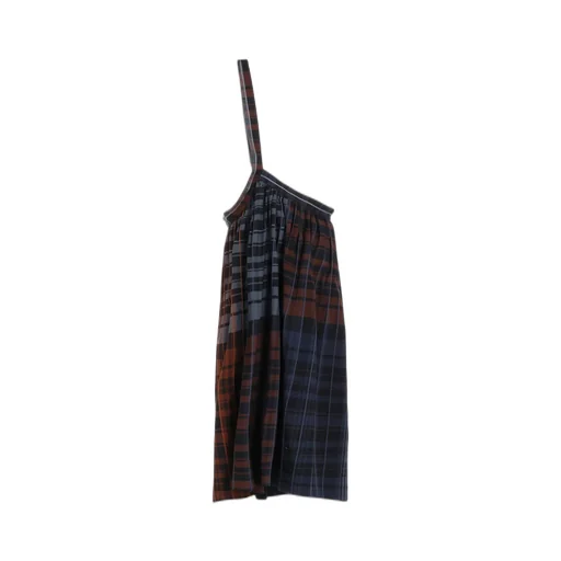 Wool Blend Plaid Skirt