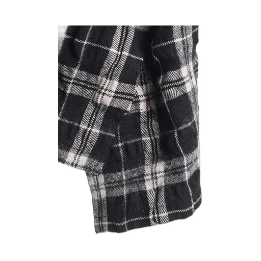 Milled Wool Cotton Plaid Skirt