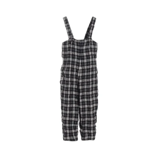Milled Wool Cotton Plaid Dress