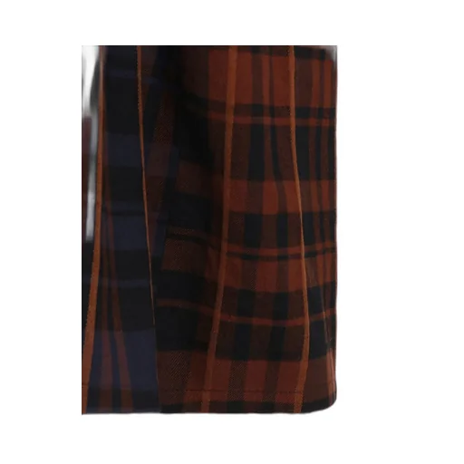 Wool Blend Plaid Skirt