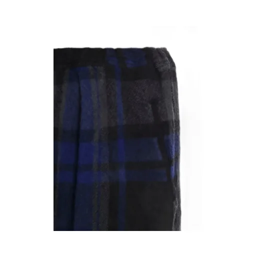 Milled Wool Plaid Pants