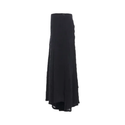 Milled Cotton Wool Plaid Skirt Pants
