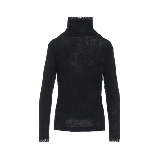 Flocked Tulle High Neck T