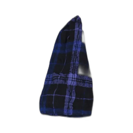 Milled Plaid Wool Unbalanced Ribbon Cardigan