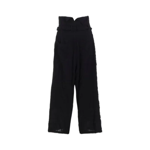 Milled Cotton Wool Plaid Pants