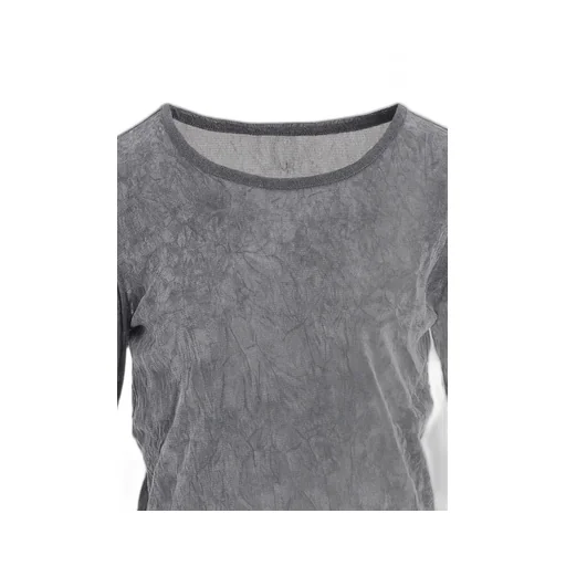 Flocked Tulle Round Neck T