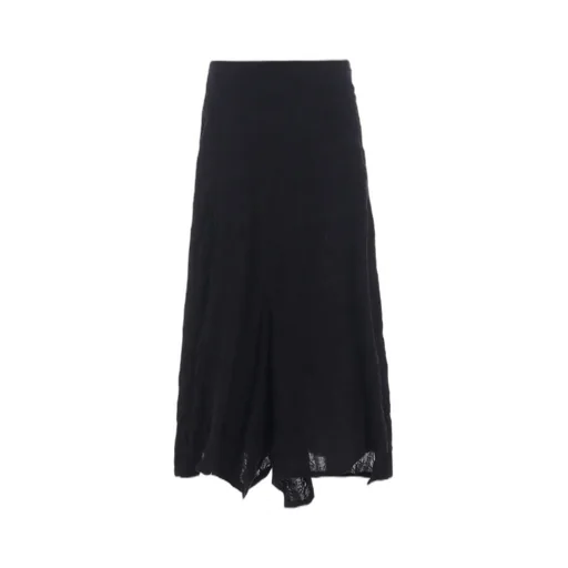 Milled Cotton Wool Plaid Skirt Pants