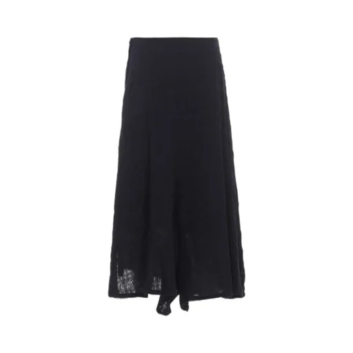 Milled Cotton Wool Plaid Skirt Pants