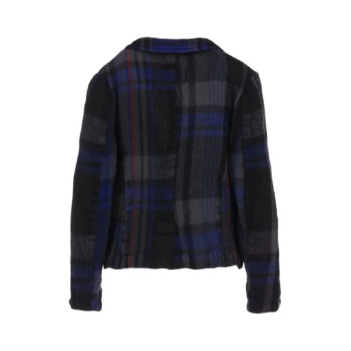 Milled Wool Plaid Jacket