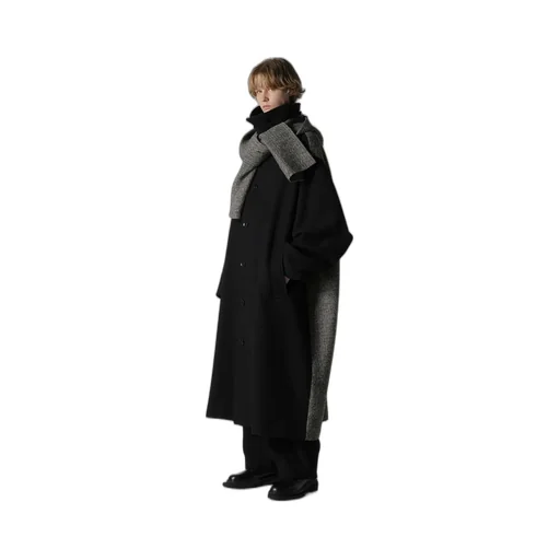 Big Herringbone Detachable Hoodie Coat