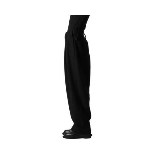 Big Herringbone Double Tuck Wide Pants