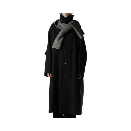 Big Herringbone Detachable Hoodie Coat