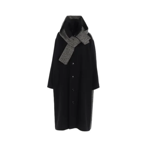 Big Herringbone Detachable Hoodie Coat