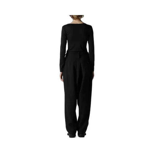 Big Herringbone Double Tuck Wide Pants